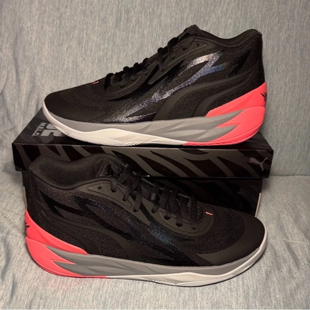 Men’s Puma LaMelo Ball MB .02 Basketball Black/Orange Sunset Glow 10.5 - Picture 3 of 14